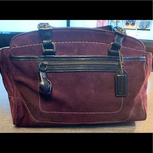 Coach Purple Suede Bag